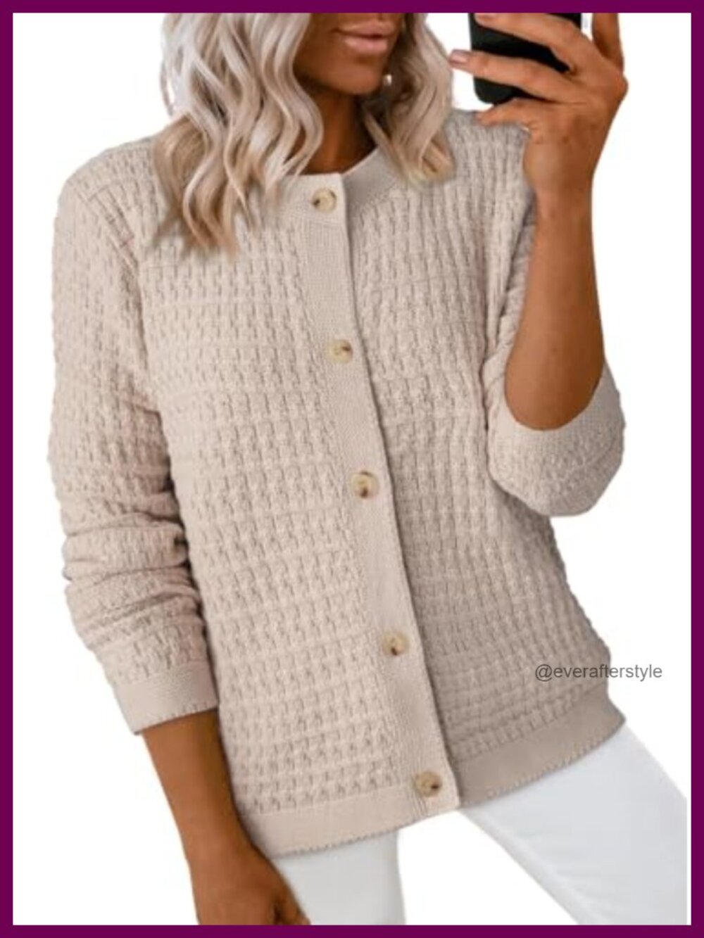 Womens Cardigan Sweater Button Down Knit Long Sleeve Fall Layering Jacket